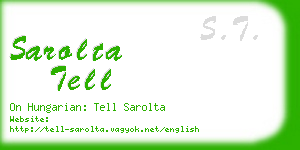 sarolta tell business card